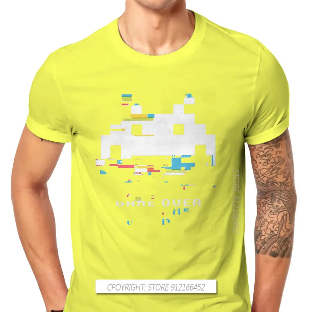 Glitch Space Invaders T-Shirt – Retro Arcade Shooter Tee for Men - Image 10