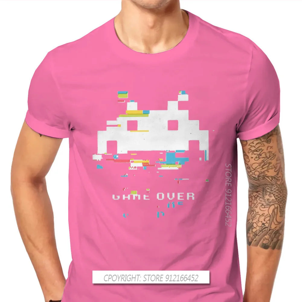 Glitch Space Invaders T-Shirt – Retro Arcade Shooter Tee for Men - Image 13