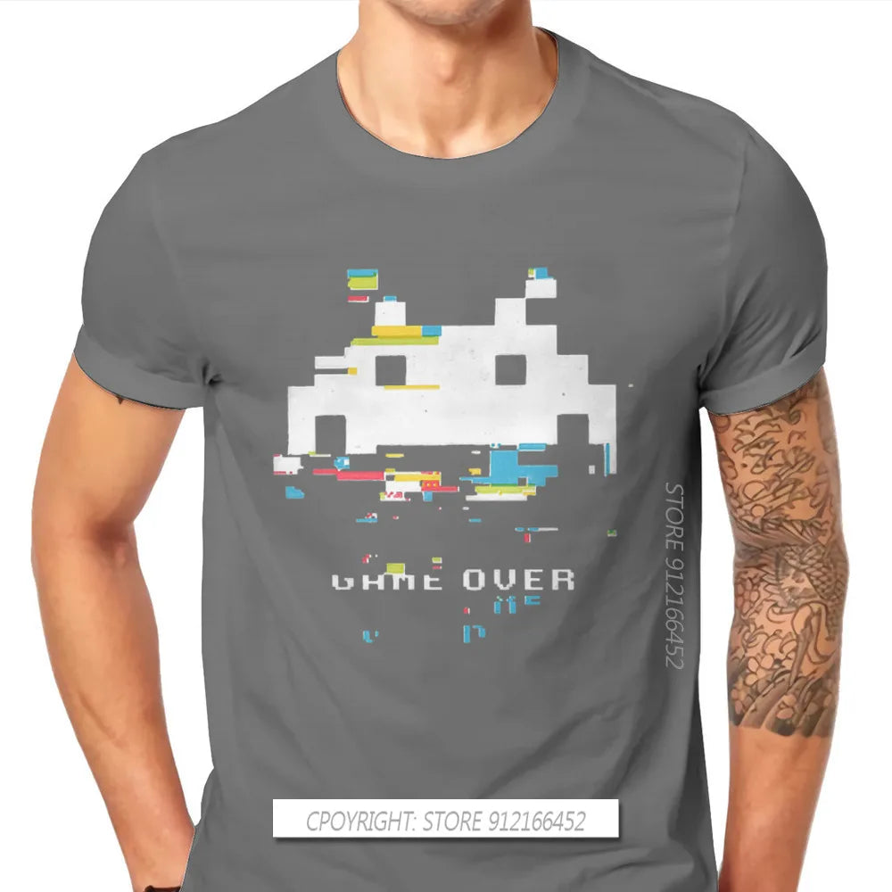 Glitch Space Invaders T-Shirt – Retro Arcade Shooter Tee for Men - Image 12