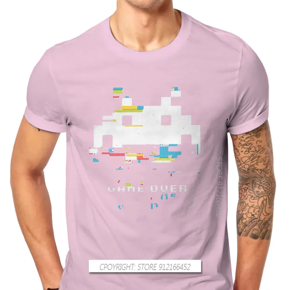 Glitch Space Invaders T-Shirt – Retro Arcade Shooter Tee for Men - Image 9