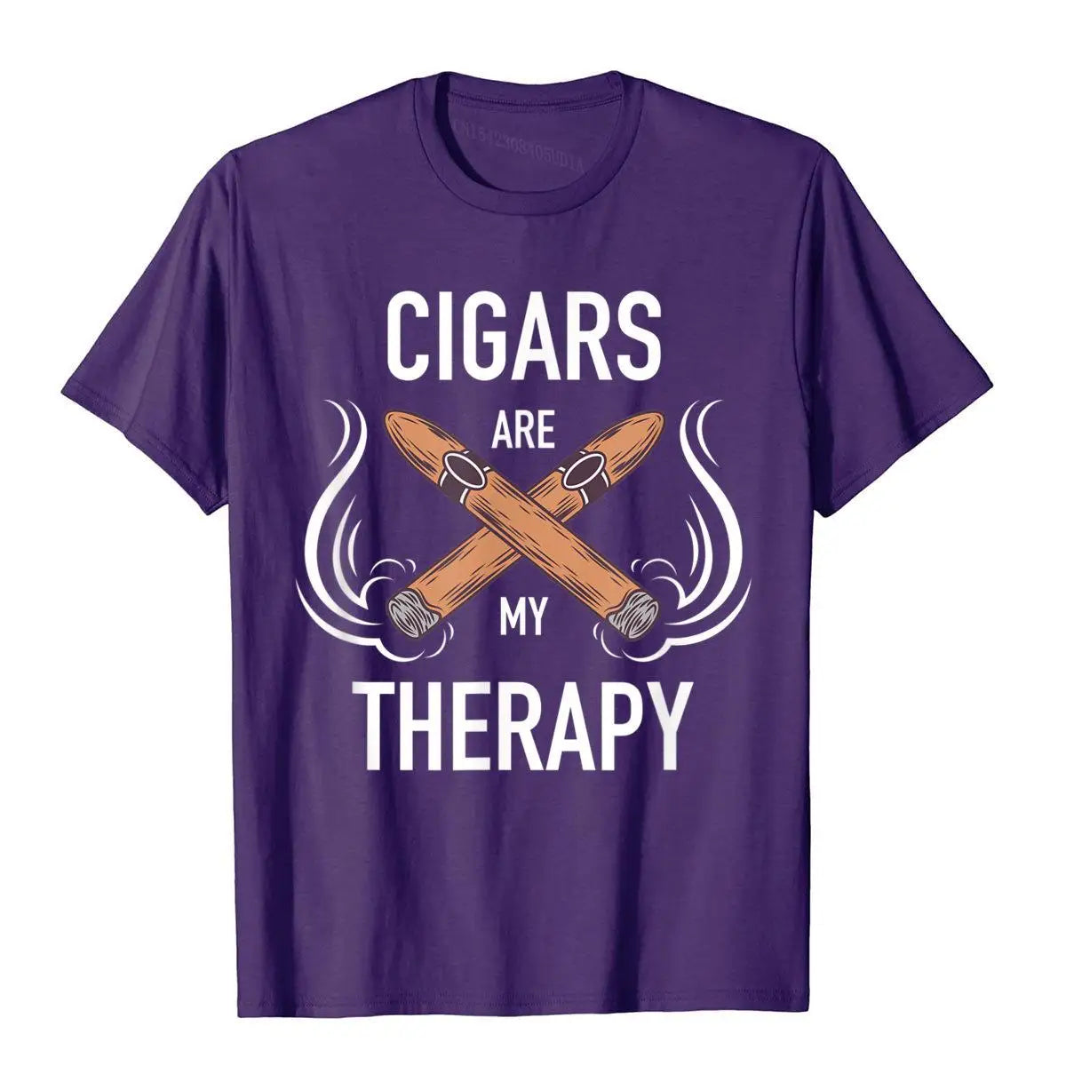 "Cigars Are My Therapy" T-Shirt – Funny Cigar Smoker Gift Tee for Men - Image 2
