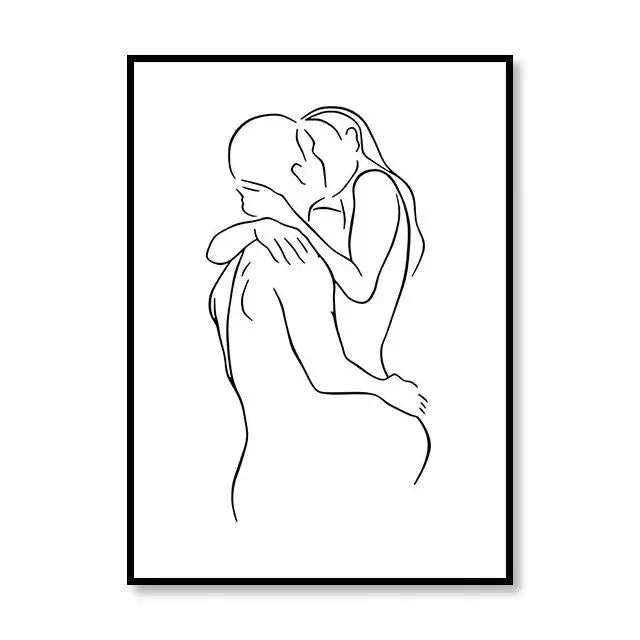 Scandinavian Style Canvas Poster – Nordic Simple Love Art Painting - Image 35