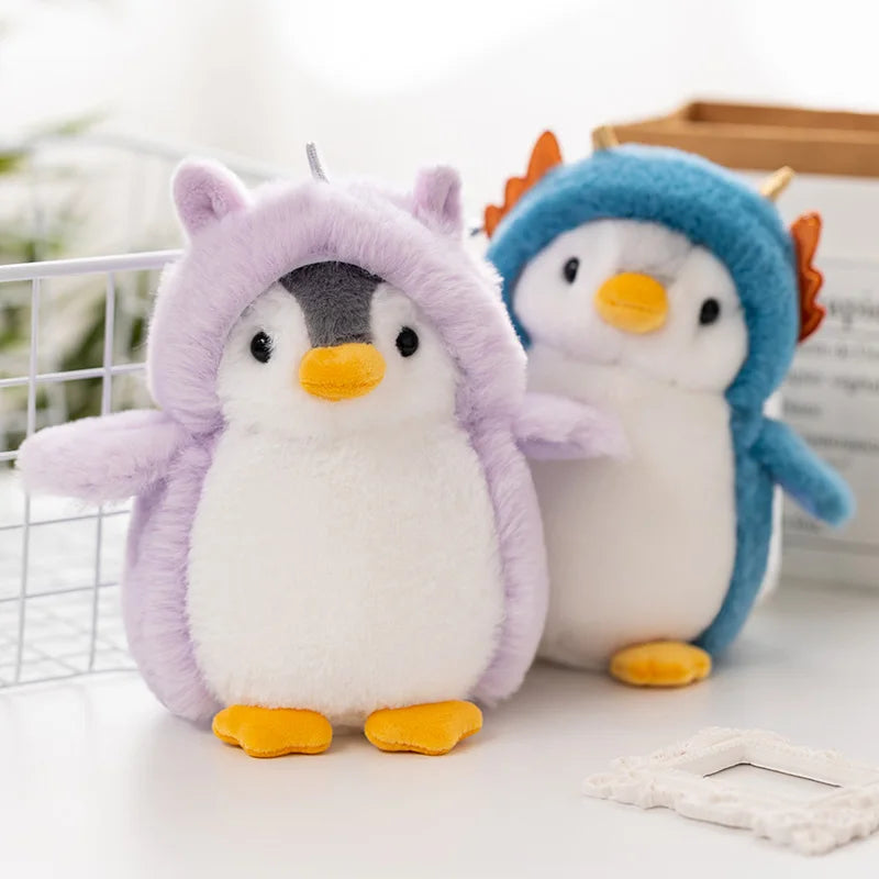 Lovely Cartoon Mollusk Penguin Cosplay Plush – Cross-dress Rabbit, Unicorn & Dinosaur Gifts - Image 3