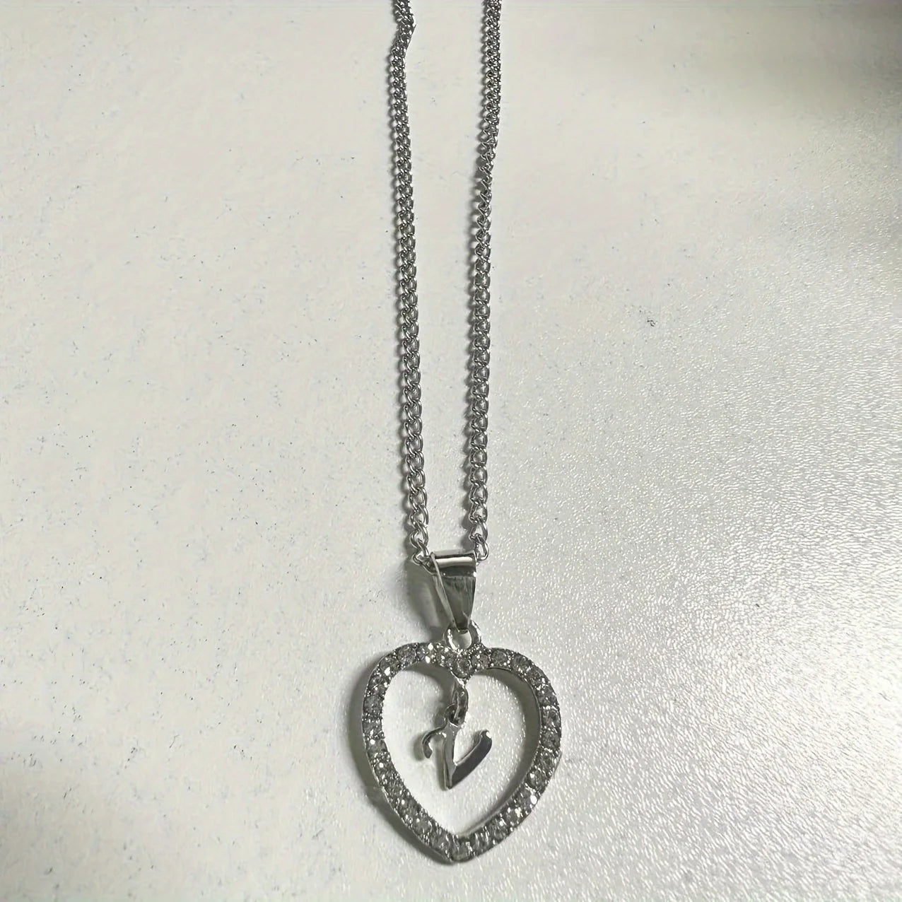 Bohemian Style Heart-Shaped Letter Pendant Necklace - Image 16