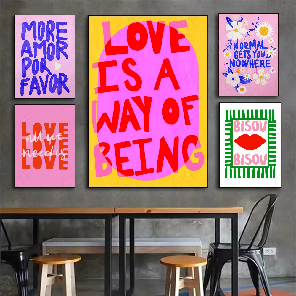 Minimalist Sunny Eclectic Love Quotes Poster – HD Waterproof Wall Art for Home & Living Spaces - Image 2