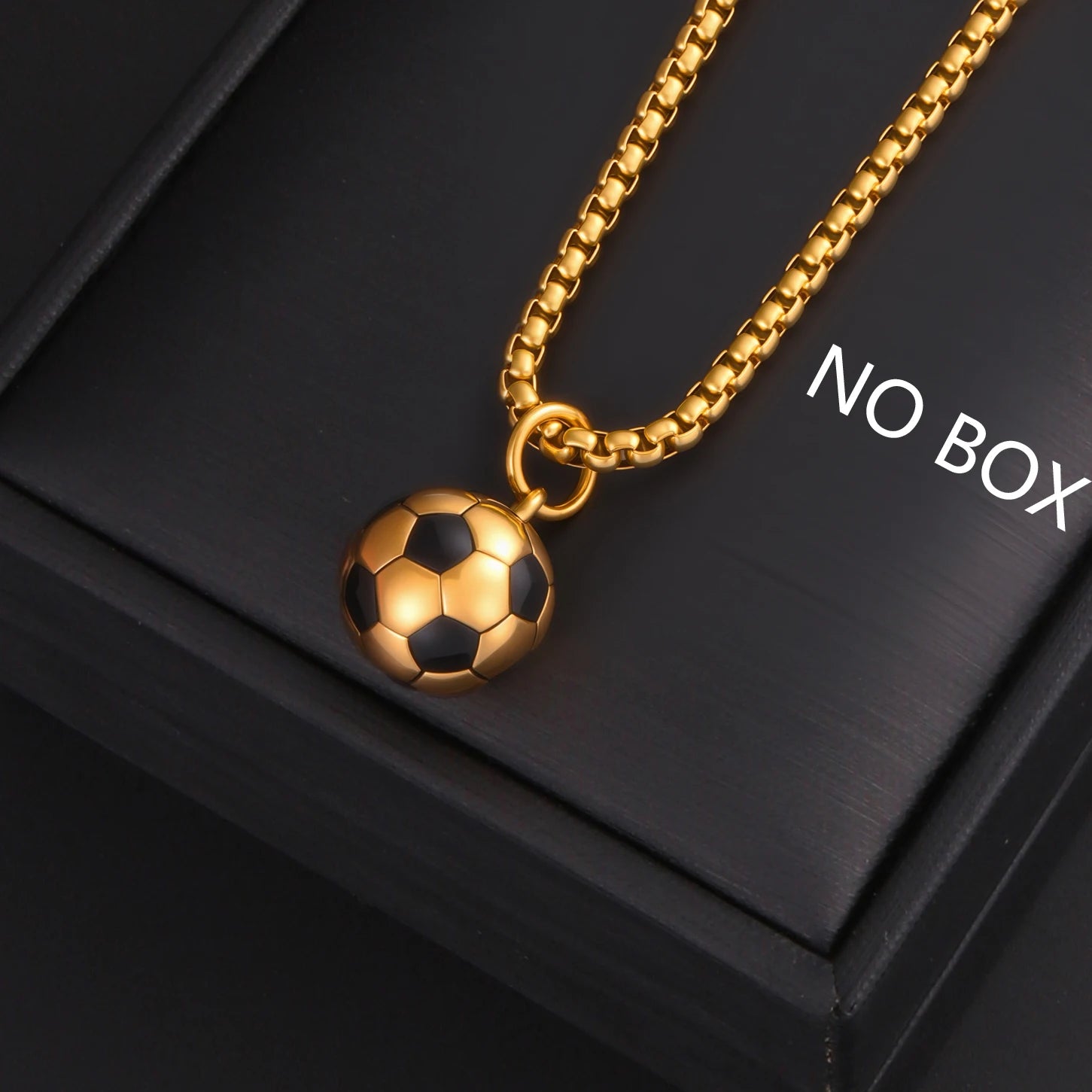 Fashion Sporty Stainless Steel Football Necklace – Enamel Soccer Pendant for Men - Image 6