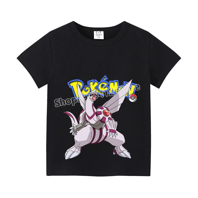 Pikachu Kids T-Shirt – Pokémon Summer Short Sleeve Tee with Lucario & Greninja Design - Image 14