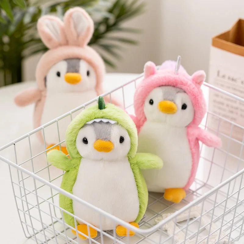 Lovely Cartoon Mollusk Penguin Cosplay Plush – Cross-dress Rabbit, Unicorn & Dinosaur Gifts - Image 4