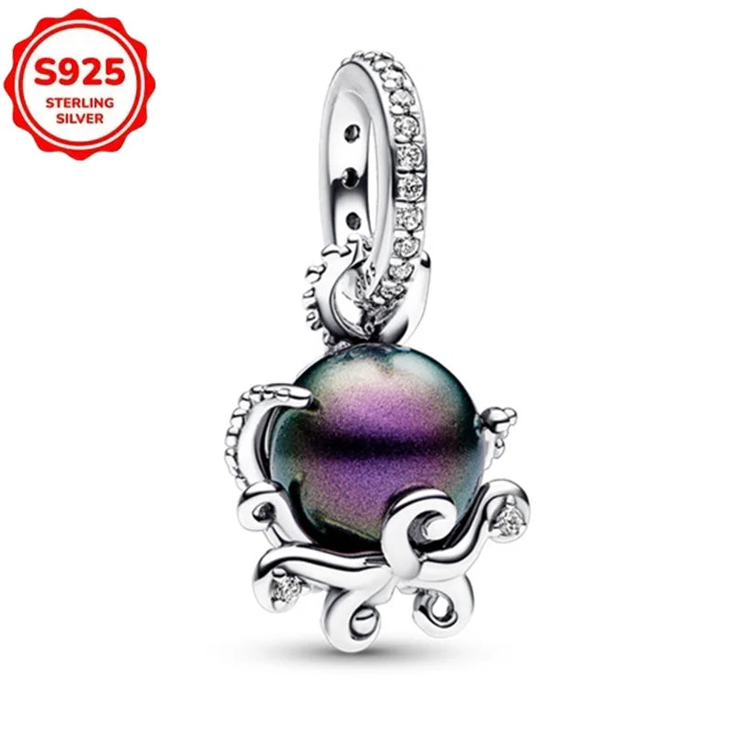 Disney 925 Sterling Silver Beads – Mickey, Stitch, Princess, Cinderella Charms for DIY Bracelets - Image 37