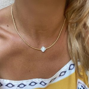 CCGOOD Miyuki Beaded Shell Flower Choker – Boho Beach Necklace for Women