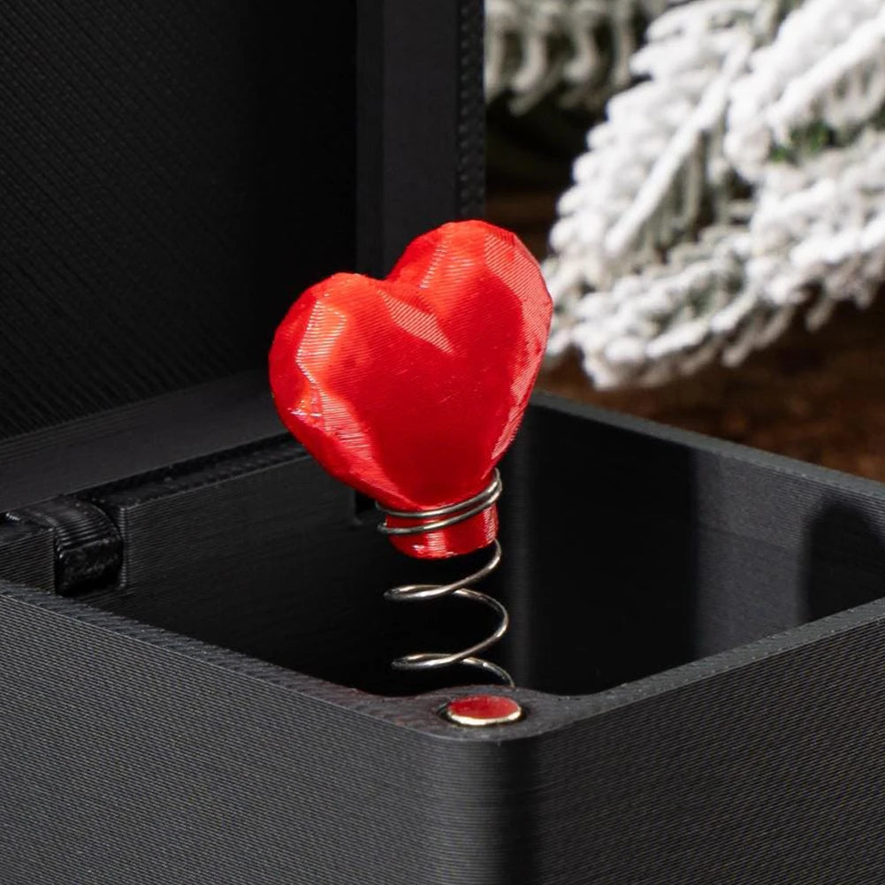 3D Printed Red Roses Love Heart in a Box – Surprise Pop-Up Valentine Gift - Image 2