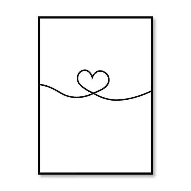 Scandinavian Style Canvas Poster – Nordic Simple Love Art Painting - Image 37