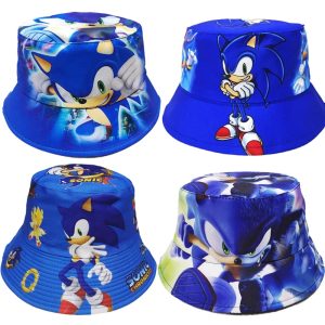 Sonic the Hedgehog Kids Fisherman Hat – Cute Anime Sunshade Cap for Boys & Girls