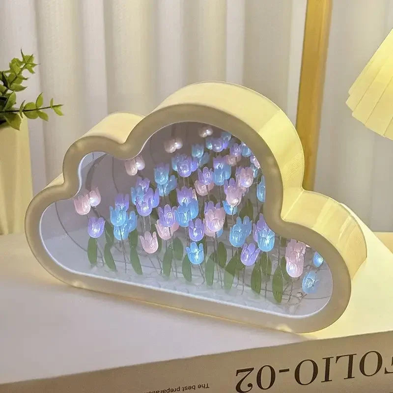 Tulip Cloud Sea of Flowers Handmade Night Light