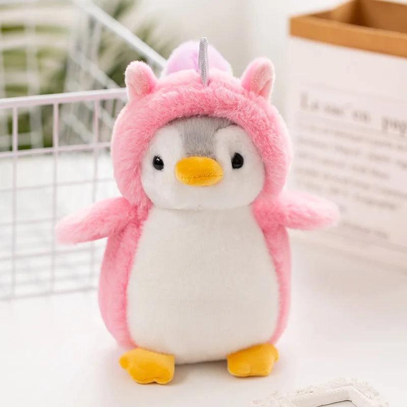Lovely Cartoon Mollusk Penguin Cosplay Plush – Cross-dress Rabbit, Unicorn & Dinosaur Gifts - Image 10