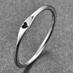 925 Sterling Silver Carved Heart Ring – Stackable Wedding & Promise Band for Her