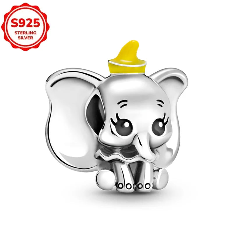 Disney 925 Sterling Silver Beads – Mickey, Stitch, Princess, Cinderella Charms for DIY Bracelets - Image 47