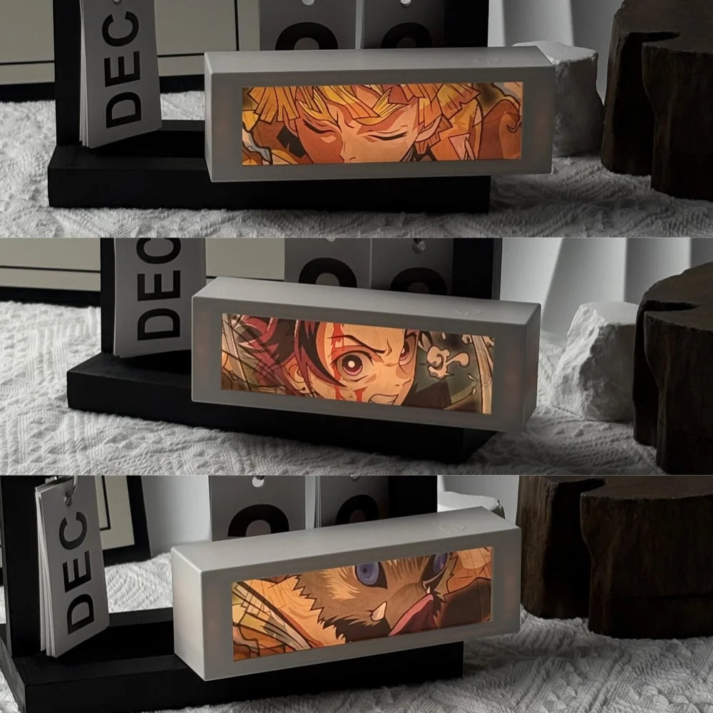 3D Anime Motion Night Light – LED Laser Engraved Lamp Box for Bedroom & Desk Decor - Image 17