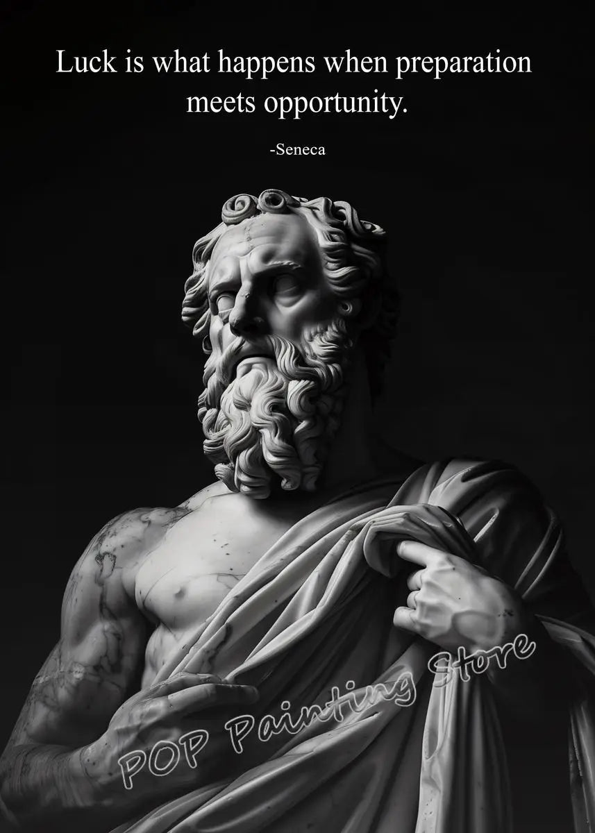 Stoic Wisdom Philosophical Quote Poster – Minimalist Greek Sculpture Canvas Wall Art - Image 13