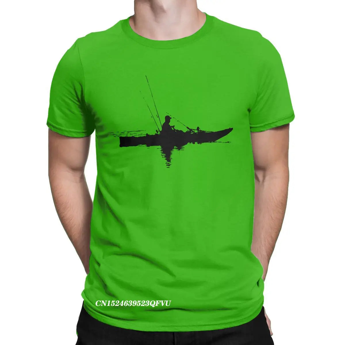 Unique Fisherman Kayak Fishing T-Shirt – Men’s Cotton Harajuku Style Tee - Image 9