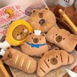 1–10PCS Gourmet Capybara Plush Pendant – Cute Cartoon Doll for Bags, Decor & Gifts