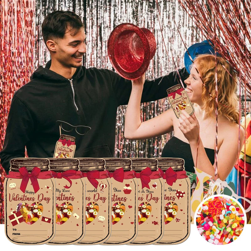 25pcs Valentine’s Day Greeting Cards – Romantic Handmade Postcards with 6 Designs - Image 6