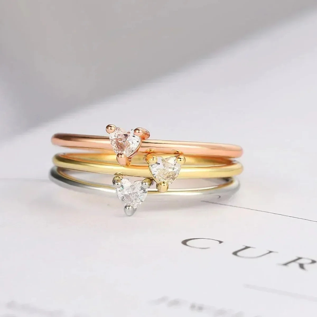 Zircon Little Heart Ring for Women - Image 2