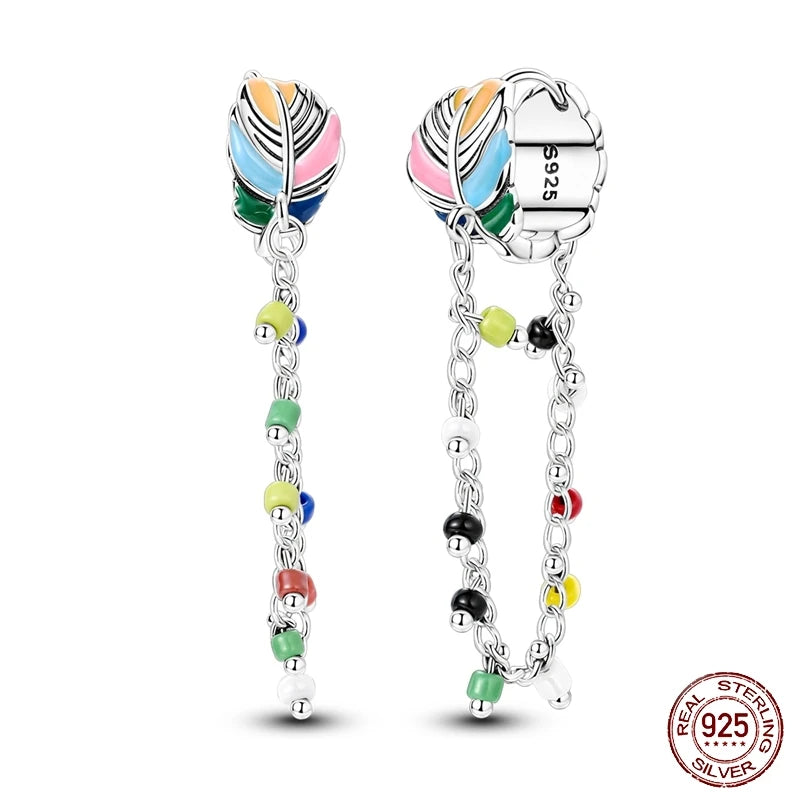 New 925 Sterling Silver Tassel Earrings – Love Heart, Star, Moon, Dragonfly & Tulip Designs - Image 30