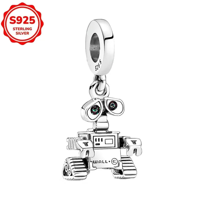 Disney 925 Sterling Silver Beads – Mickey, Stitch, Princess, Cinderella Charms for DIY Bracelets - Image 24