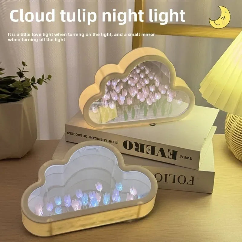 Tulip Cloud Sea of Flowers Handmade Night Light - Image 2