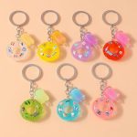 Fashion Candy Color Swim Ring & Popsicle Keychain – Fun Resin Summer Keyrings for Women & Men